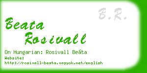 beata rosivall business card